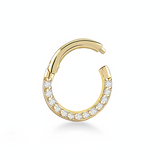 PIERCING ARO DIAMANTADO SMALL ORO 18K