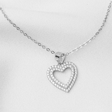 COLLAR CORAZÓN DOBLE SILVER